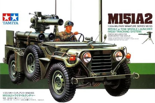 Military Miniature - M151A2 w/Tow Missile Launsher (M220 Tracking System) - TAMIYA 1/35