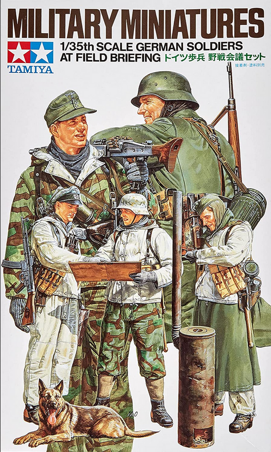 Military Miniatures - German Soldiers at Field Briefing - TAMIYA 1/35
