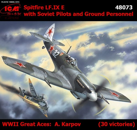 Spitfire LF.IX E with Soviet Pilots and Ground Personnel - ICM 1/48