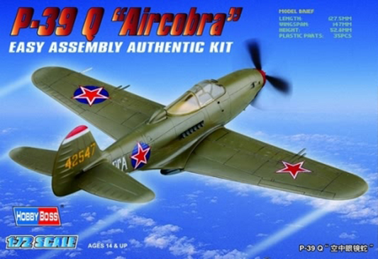 P-39 Q "Aircobra" - Easy Assembly Authentic Kit - HOBBY BOSS 1/72