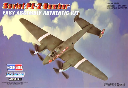 Soviet PE-2 Bomber - Easy Assembly Authentic Kit - HOBBY BOSS 1/72