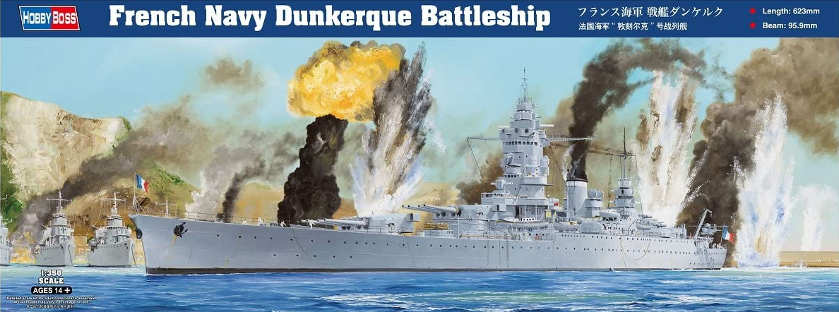 French Navy Dunkerque Battleship - HOBBY BOSS 1/350