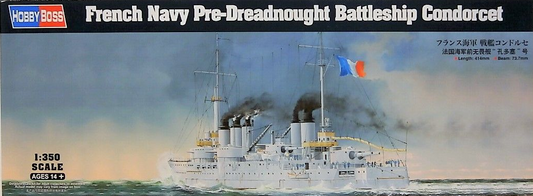 French Navy Pre-Dreadnought Battleship Condorcet - HOBBY BOSS 1/350