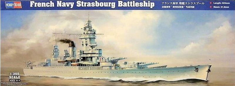 French Navy Strasbourg Battleship - HOBBY BOSS 1/350