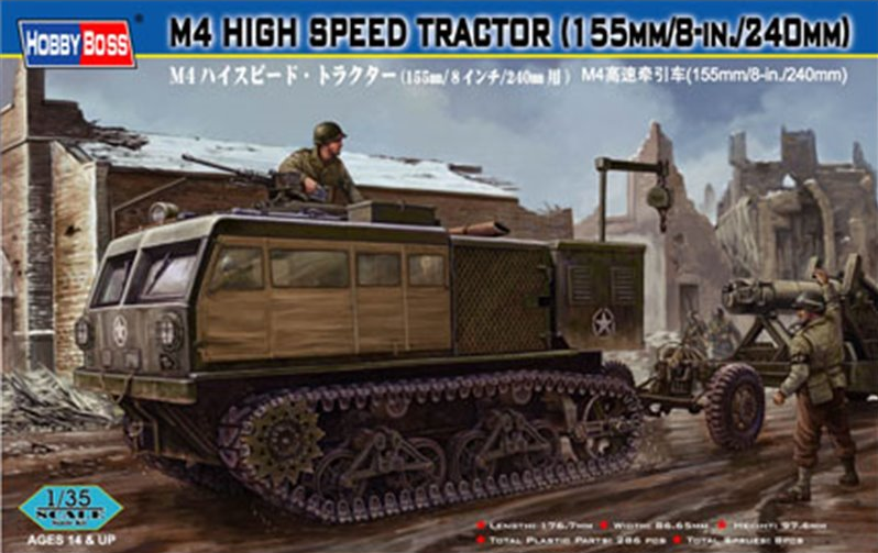 M4 High Speed Tractor (155mm/8 in./240mm) - HOBBY BOSS 1/35