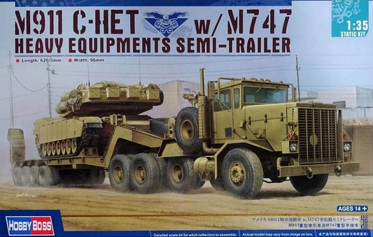 M911 C-HET w/ M747 Heavy Equipments Semi-Trailer - HOBBY BOSS 1/35
