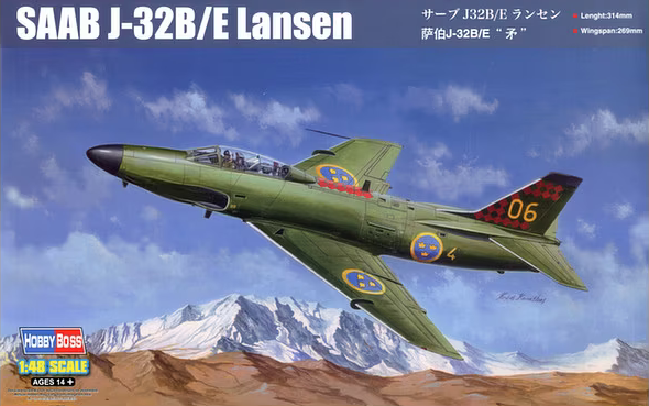 SAAB J-32B/E Lansen - HOBBY BOSS 1/48