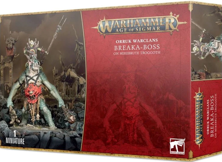 Breaka-boss on Mirebrute Troggoth - Orruk Warclans - Warhammer Age Of Sigmar / Citadel