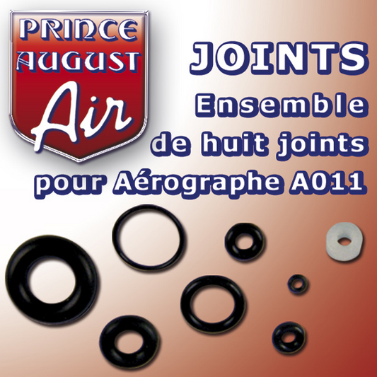 Ensemble de joints pour Aérographe A011 - AA030 - PRINCE AUGUST