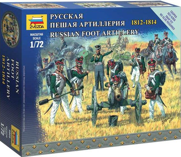 Russian Foot Infantry Artillery 1812-1814 - ZVEZDA 1/72