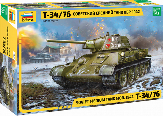T-34/76 mod. 1942 Soviet Medium Tank - ZVEZDA 1/35