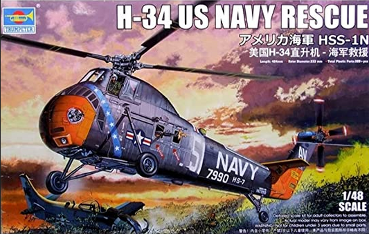 American H-34 Helicopter – Navy Rescue - TRUMPETER 1/48