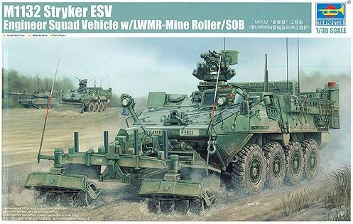 M1132 Stryker ESV Engineer Squad Vehicle w/LWMR-Mine Roller/SOB - TRUMPETER 1/35