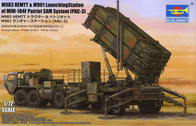 M983 HEMTT & M901 Launching Station w/ MIM-104F Patriot SAM System (PAC 3) - TRUMPETER 1/72