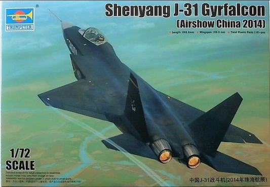 Shenyang J-31 Gyrfalcon (Airshow China 2014) - TRUMPETER 1/72
