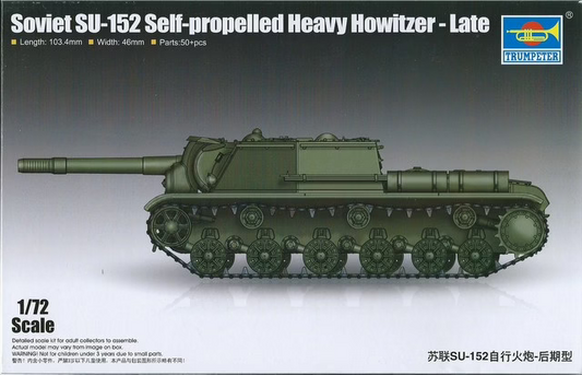 Sovie SU-152 Self-propelled Heavy Howitzer - Late - TRUMPETER 1/72