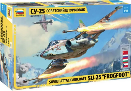 Sukhoi Su-25 Soviet Attack Aircraft "Frogfoot" - ZVEZDA 1/48