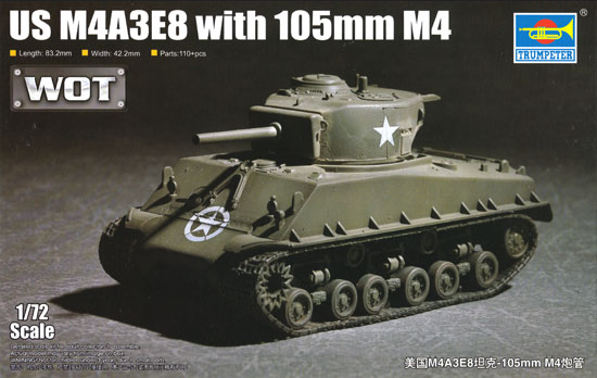 US M4A3E8 with 105mm M4 WoT - TRUMPETER 1/72