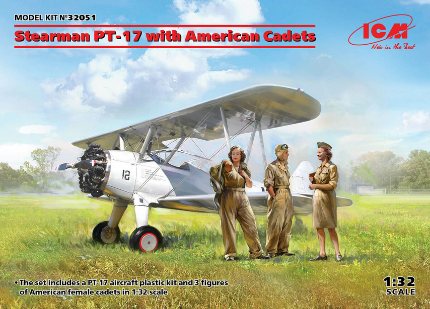 Stearman PT-17 with American Cadets - ICM 1/32