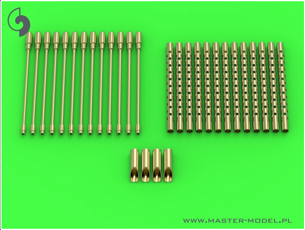 Boeing B-17 Flying Fortress - machine gun set - Browning M2 aircraft .50 caliber barrels with flash hiders - MASTER MODEL 48-138