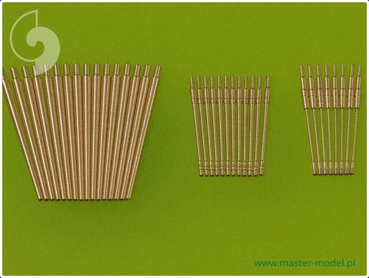 German battleship Bismarck - anti-aircraft armament barrels - 37 mm SKC/30 (16 pcs), 20 mm C/30 (12 pcs), 20 mm C/38 (8 pcs) - MASTER MODEL SM-200-008