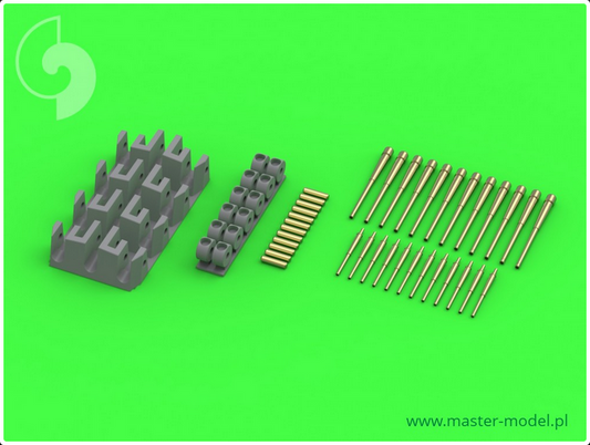 HMS Belfast armament - 6in (12pcs), 4in (12pcs) barrels - set includes resin correction for 6in gun mounting - MASTER MODEL SM-350-079