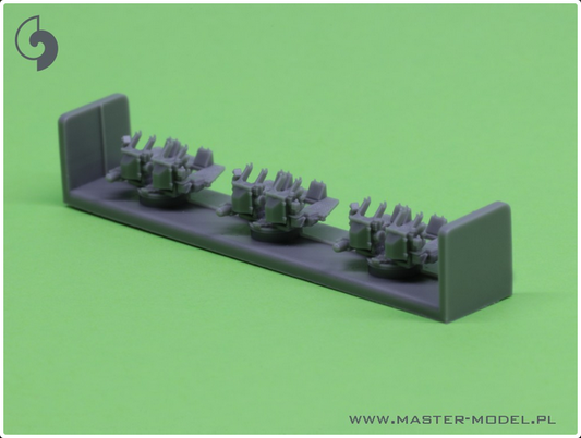 USN 40 mm/56 Bofors quadruple mount ver.3 / with Mk-51 director - (resin, PE and turned parts) - (6pcs) - MASTER MODEL SM-350-095
