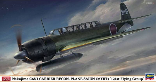 Nakajima C6N1 Carrier Recon. Plane SAIUN (MYRT) "121st Flying Group" - HASEGAWA 1/48