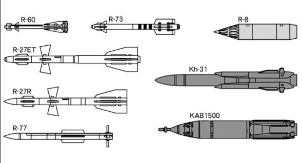 Russia Aircraft Weapons Set - Edition Limitée - HASEGAWA 1/72