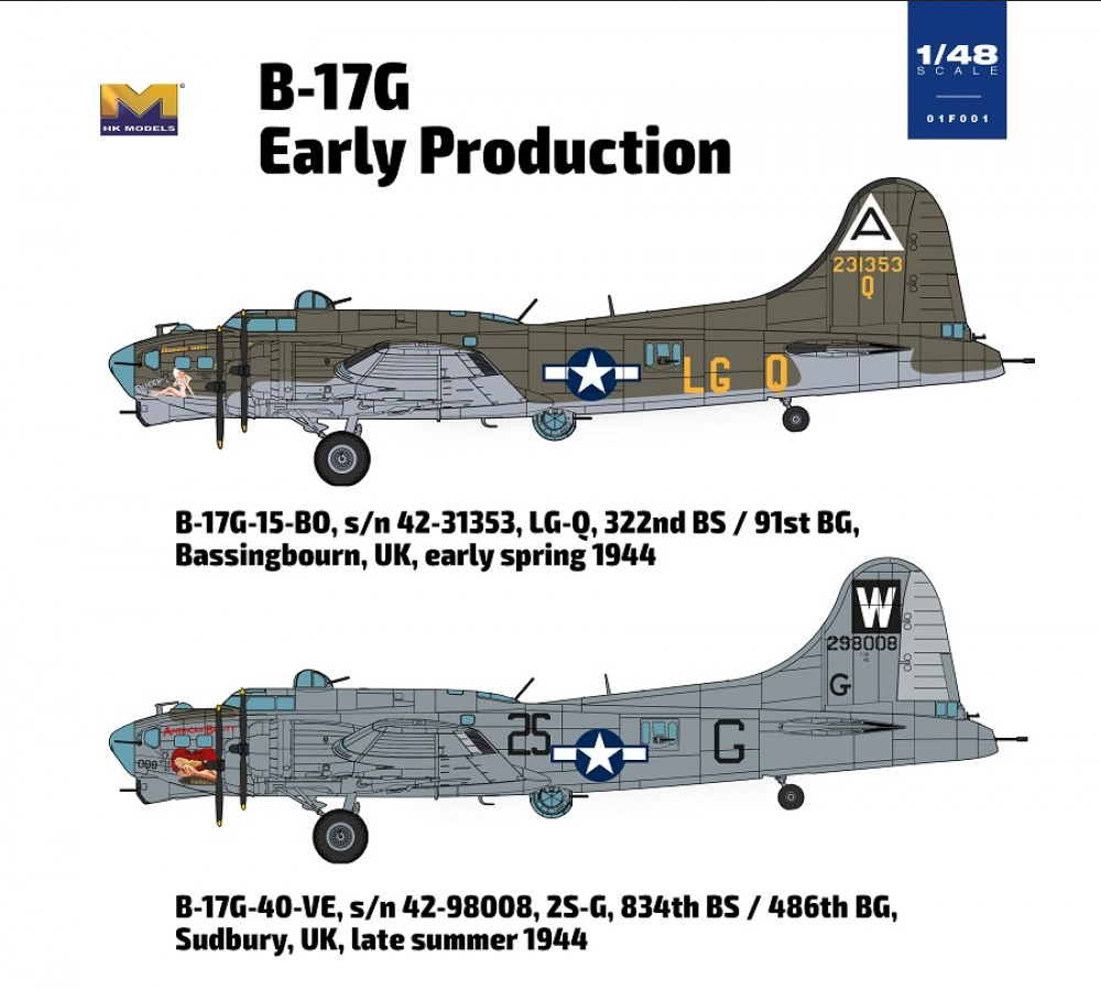 B-17G Flying Fortress - Early Production - HK MODELS 1/48