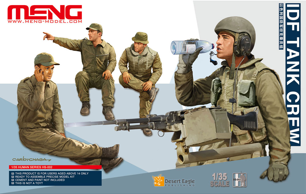 Equipage de Blindé Israëlien 2012 (4 figurines) IDF Tank Crew - MENG 1/35