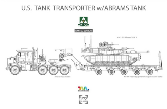 M1070 & M1000 w/ M1A2 SEP Abrams Tusk II - TAKOM 1/72