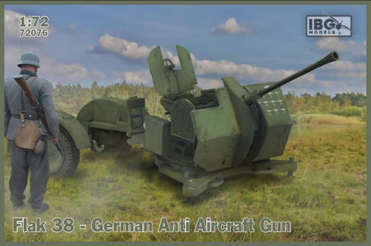 Flak 38 German Anti Aircraft Gun (2 in the box) - IBG MODELS 1/72