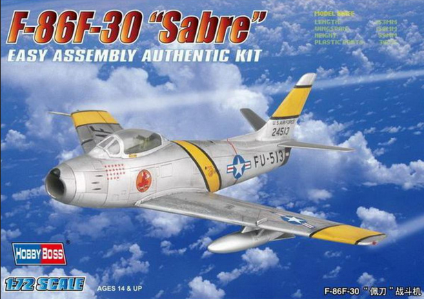 F-86F-30 "Sabre" - Easy Assembly Authentic Kit - HOBBY BOSS 1/72