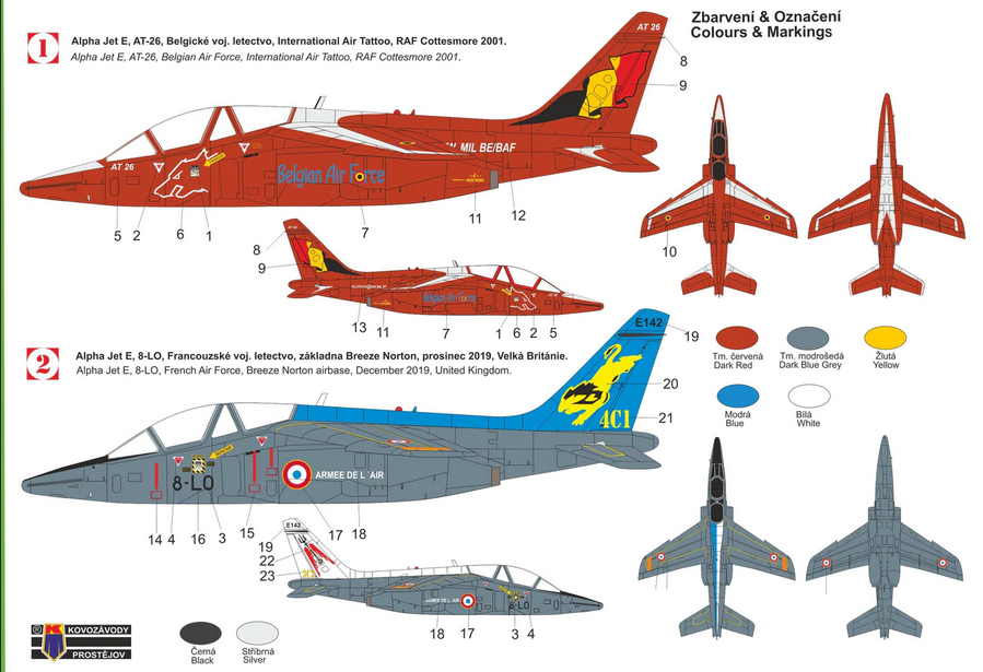 Alpha Jet E "In Belgian/French Services" - ASK Distribution - KP MODELS 1/72