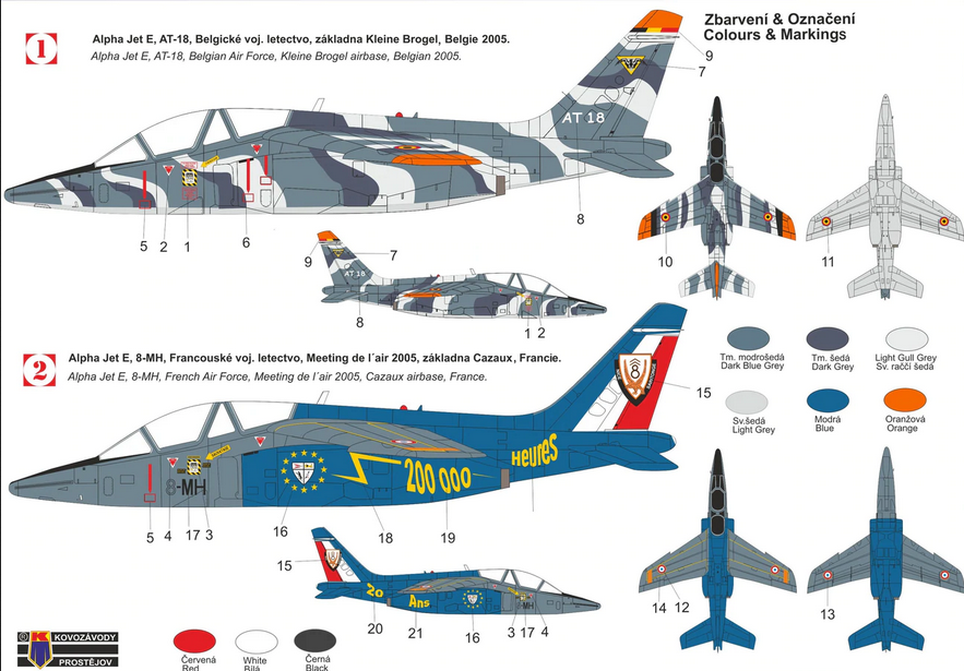 Alpha Jet E "In French/Belgian Services" - ASK Distribution - KP MODELS 1/72