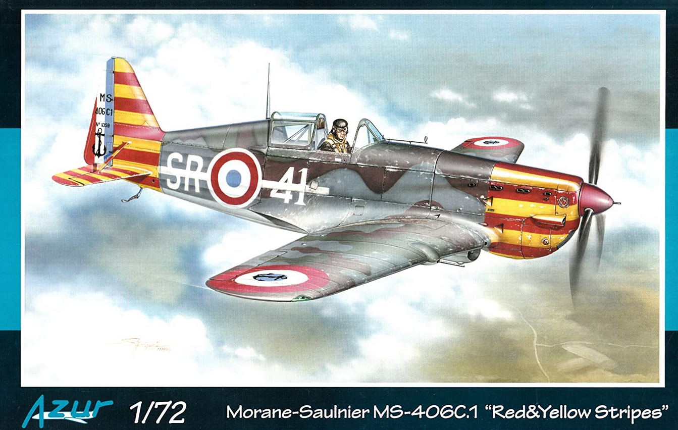 Morane-Saulnier MS-406C.1 "Red & Yellow Stripes" - AZUR / FRROM 1/72