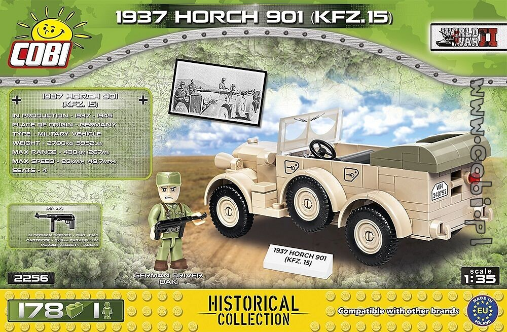 1937 HORCH 901 (KFZ.15) - 178 pièces / 1 figurine - COBI 1/35