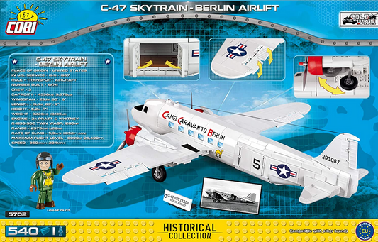 C-47 Skytrain - Berlin Airlift - 540 pièces / 1 figurine - COBI