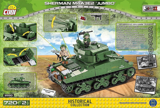 Sherman M4A3E2 Jumbo - 720 pièces / 2 figurines - COBI