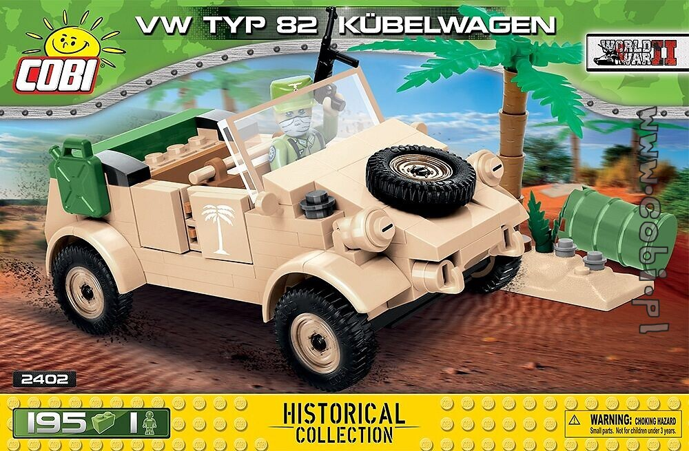 VW Typ 82 Kubelwagen - 195 pièces / 1 figurine - COBI