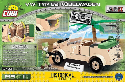 VW Typ 82 Kubelwagen - 195 pièces / 1 figurine - COBI