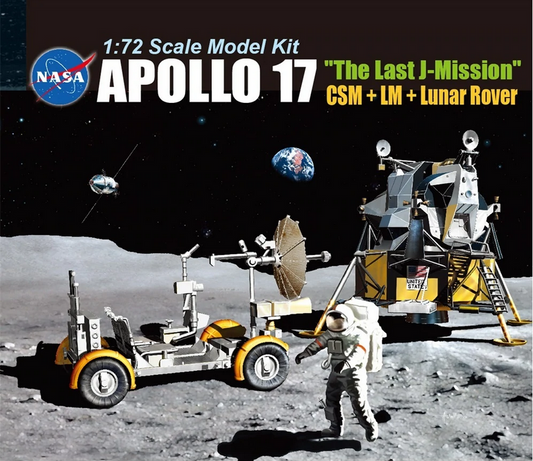 Apollo 17 "The Last J-Mission" CSM + LM + Lunar Rover - DRAGON / CYBER HOBBY 1/72