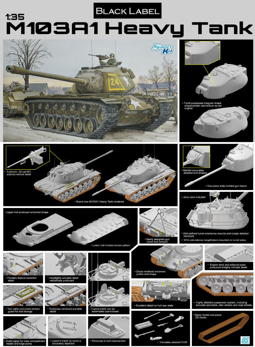 M103A1 Heavy Tank - DRAGON / CYBER HOBBY 1/35