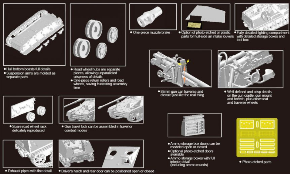 Sd.Kfz. 164 Nashorn w/NEO Track - DRAGON / CYBER HOBBY 1/72