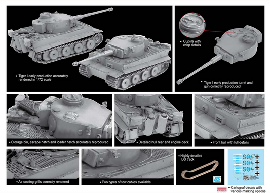 Tiger I Wittmann's Command Tiger (Early Production) - DRAGON / CYBER HOBBY 1/72