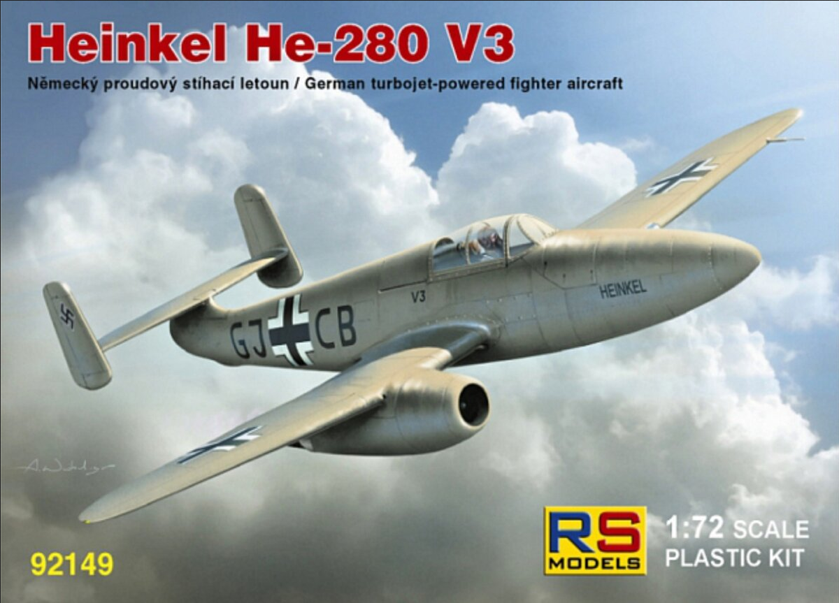 Heinkel He-280 V3 - German Turbojet-Powered Fighter Aircraft - RS MODELS 1/72