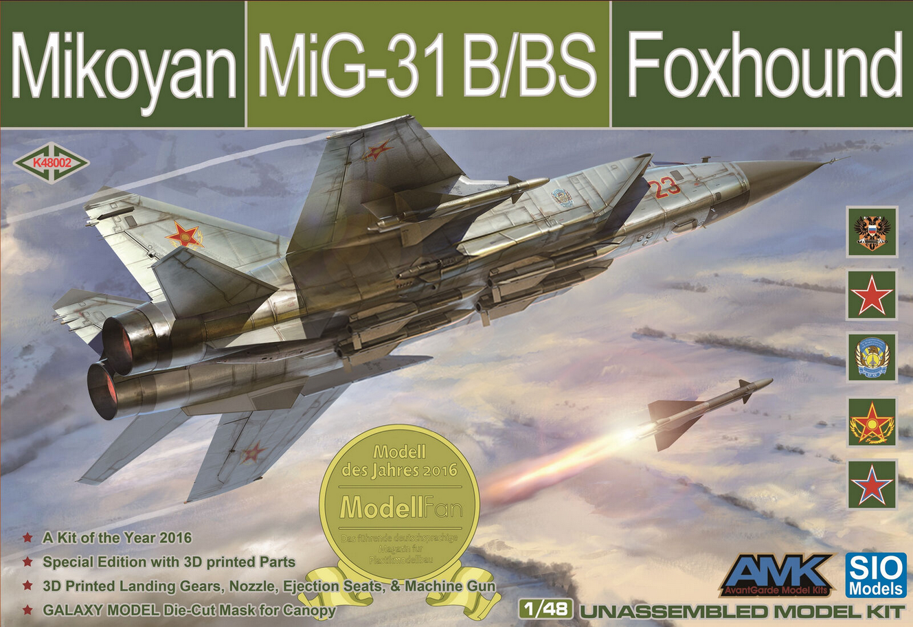 Mikoyan MiG-31 B/BS Foxhound (+ 3D Parts) - AMK/SIO 1/48