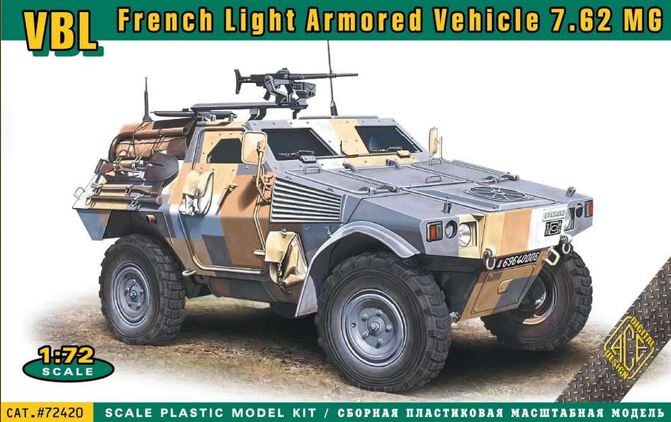 VBL (French Light Armored Vehicle) 7.62 MG - ACE 1/72