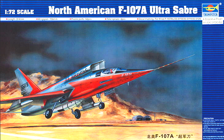 North American F-107A Ultra Sabre - TRUMPETER 1/72